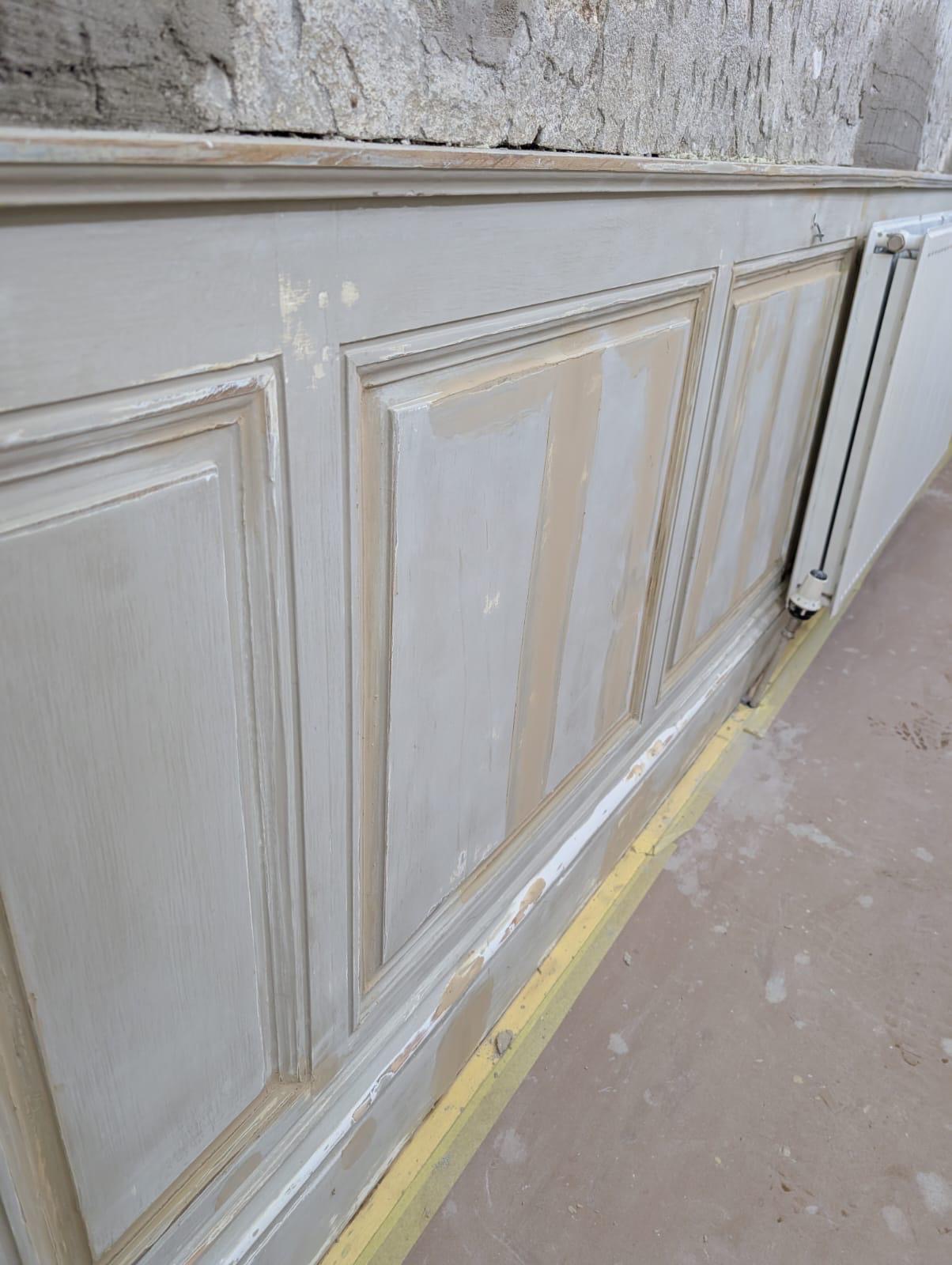 Bespoke tongue and groove panelling above the utility worktop