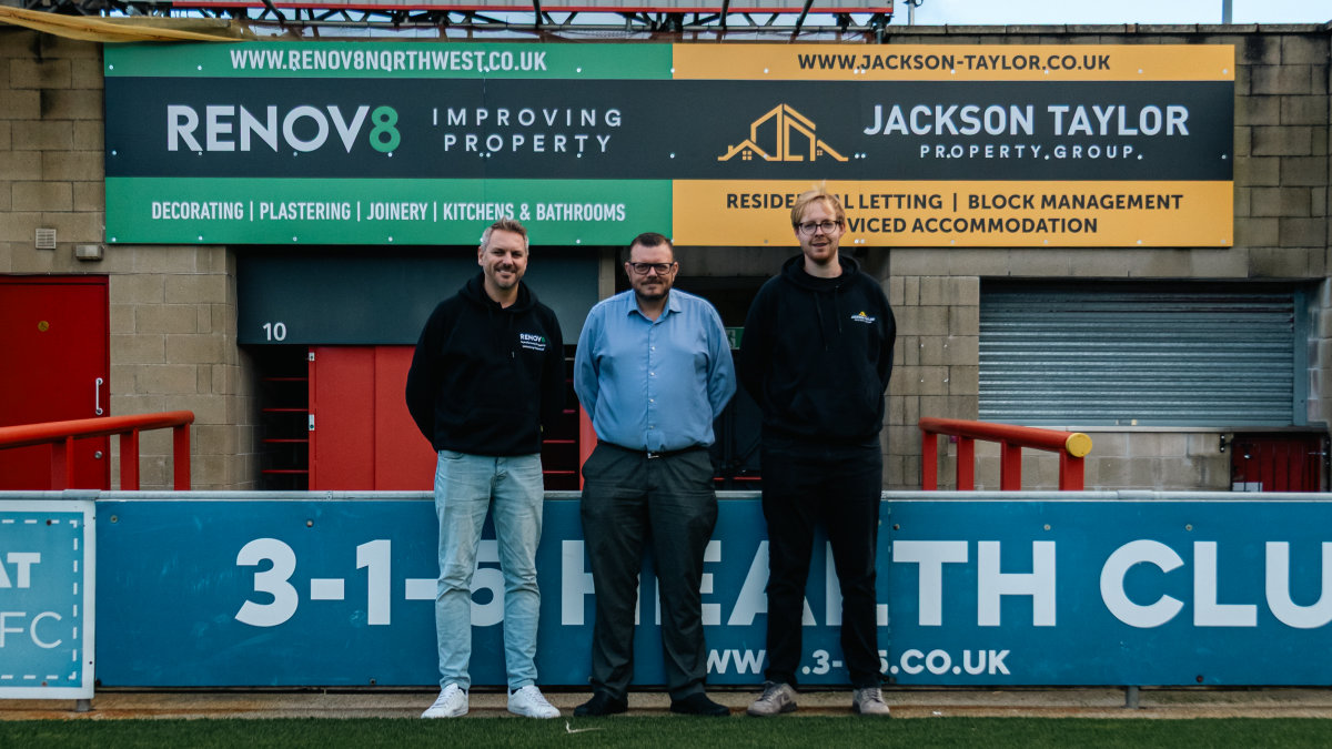 The RENOV8 Terrace at Morecambe FC's Halo Aerospace Stadium