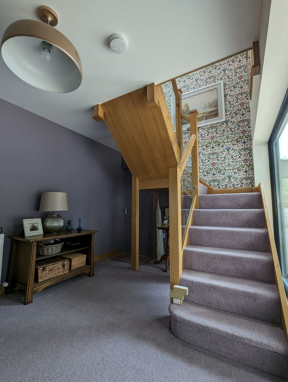 Stairwell after feature wallpaper