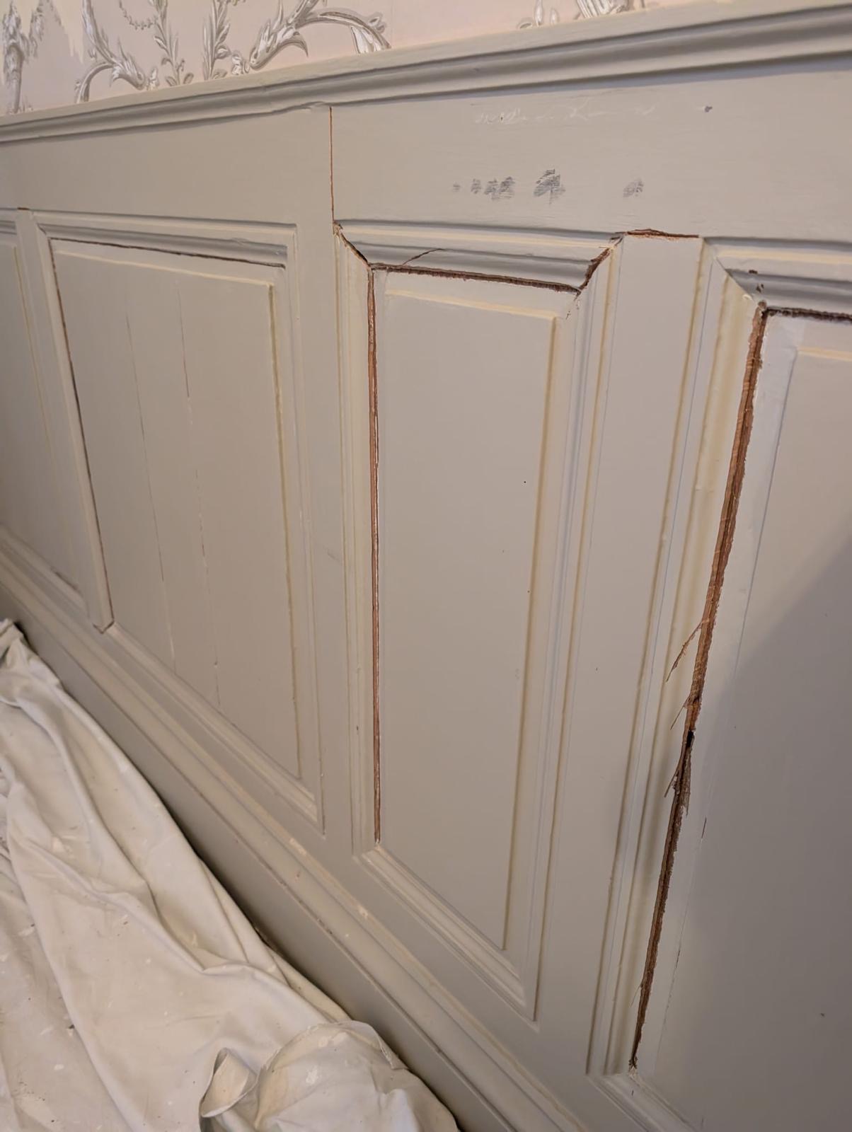 Sockets moved and walls prepared in the utility room