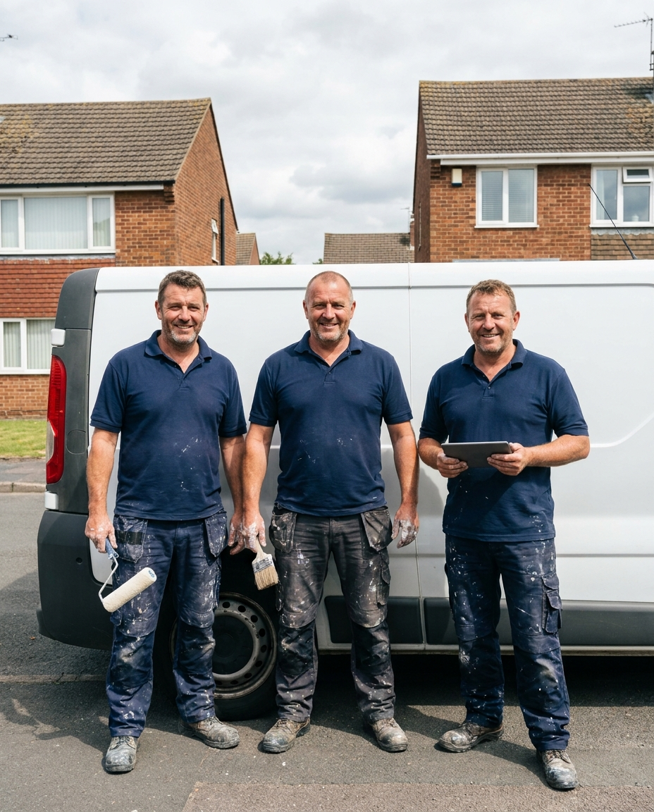 The RENOV8 Northwest team in front of their van